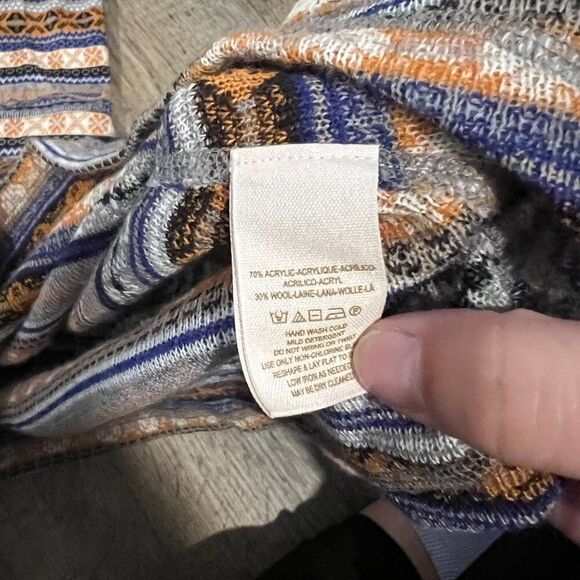 Free People Fair Isle Nordic Geometric Sweater Dress - Wool Blend M - Picture 12 of 14